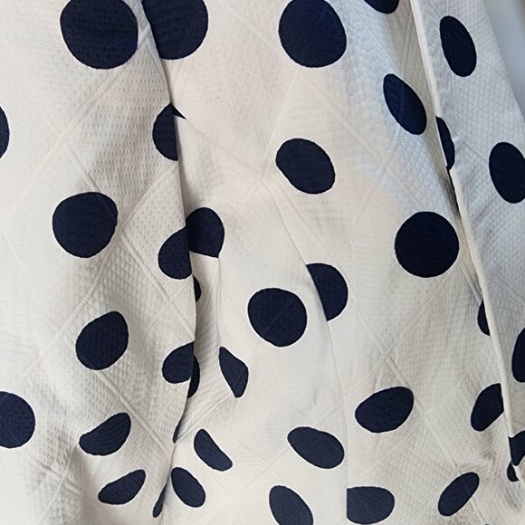 ALBERT NIPON Women's Black/White Polka dot Blazer - Size 10 - Picture 8 of 12